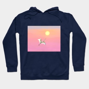 Great White Egret Catching The Sun Hoodie